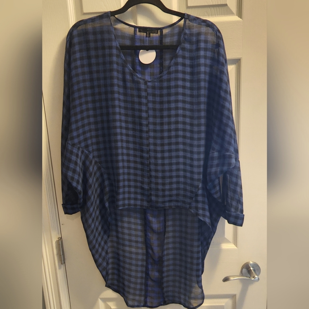 Lucca Couture Sheer Hi Low Top